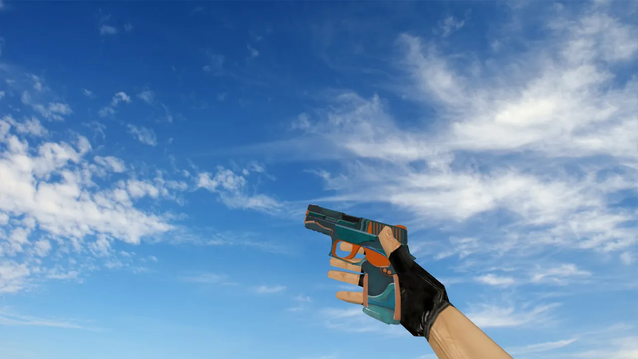 Скачать Модель P250 Aquaique для CS 1.6 - Оружие с уникальным дизайном - Скриншот