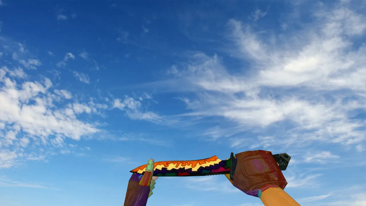 The Error Rainbow Knife (v_, p_, w_) модель ножа для CS 1.6: звуки, осмотр и текстуры — скриншот 2