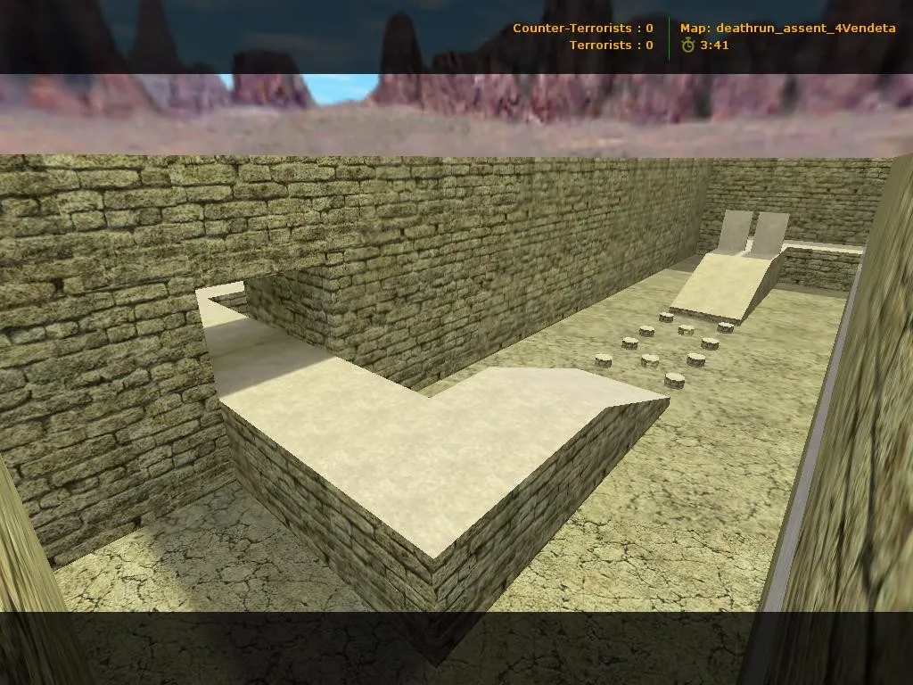 Скачать Карта deathrun_assent_4vendeta для CS 1.6: баланс сторон, точки, .nav и оптимизация - Скриншот