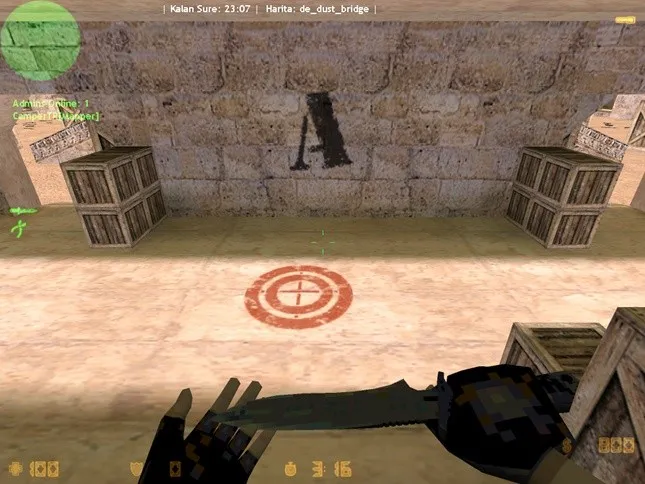Скачать de_dust_bridge для CS 1.6: тактика за терр и кт, точки, .nav и оптимизация карты - Скриншот