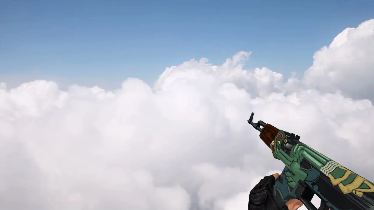 Скачать Модель v_ / p_ / w_ AK-47 “Default Fire Serpent” для CS 1.6: звуки, анимация осмотра, текстуры и настройка - Скриншот