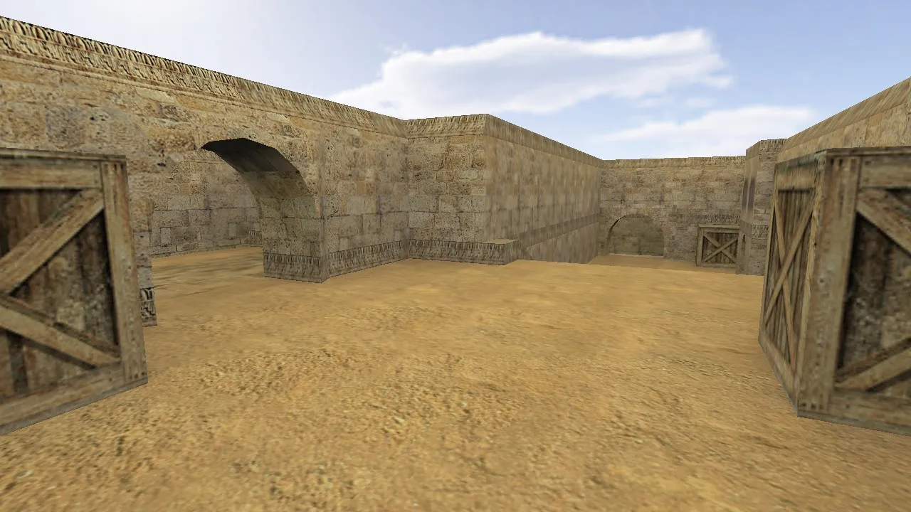 Скачать de_dust2020 — карта для CS 1.6: баланс сторон, точки под клатчи, оптимизация wpoly/epoly - Скриншот