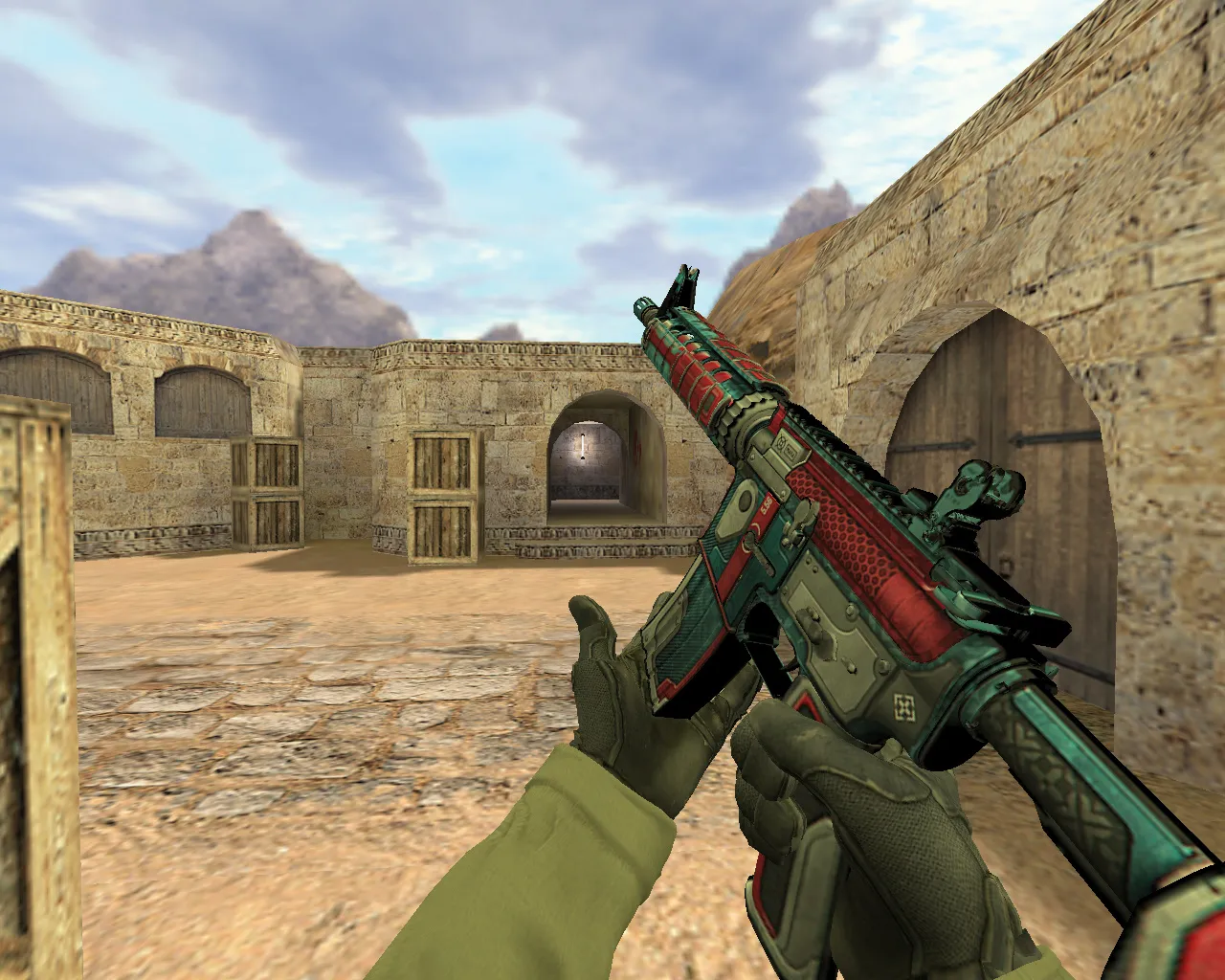 Скачать Модель v_m4a1 М4А4 «Герой» для CS 1.6: p_m4a1, w_m4a1, звуки, анимация осмотра и текстуры - Скриншот