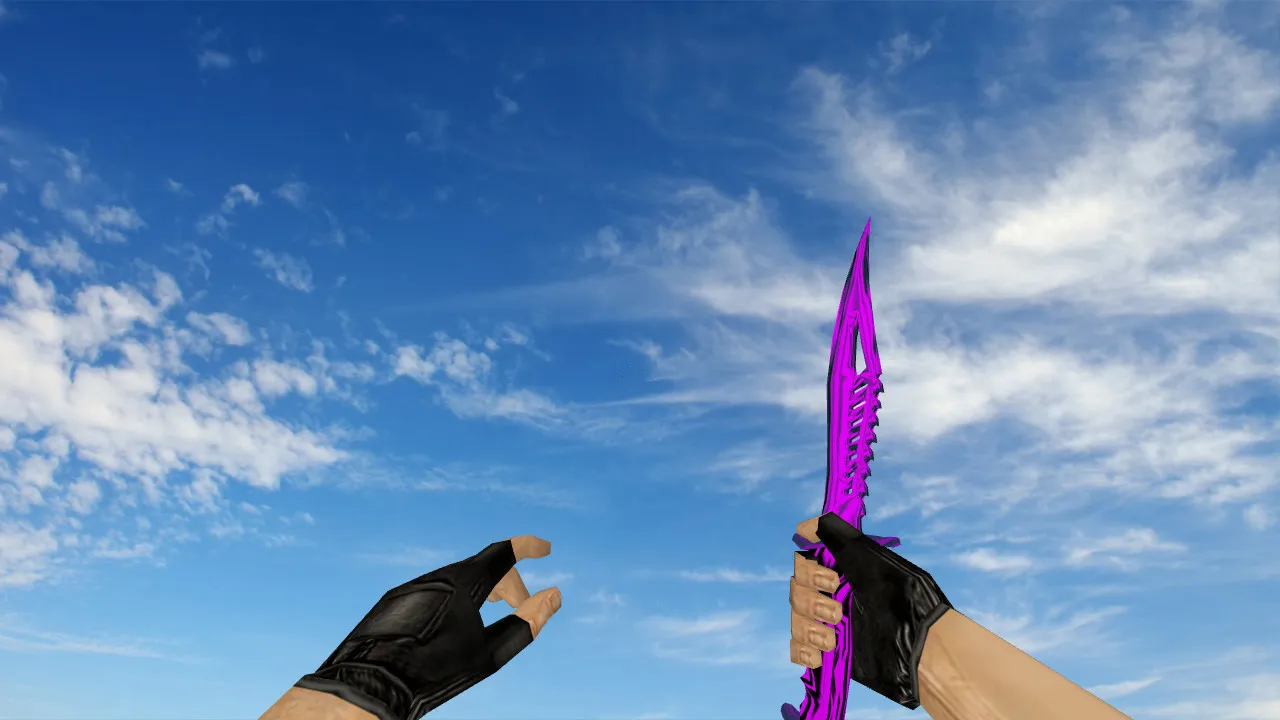 Скачать Модель ножа v_knife Nautilus Chrome Magenta для CS 1.6: звуки, анимация осмотра, качество текстур и настройка в игре - Скриншот