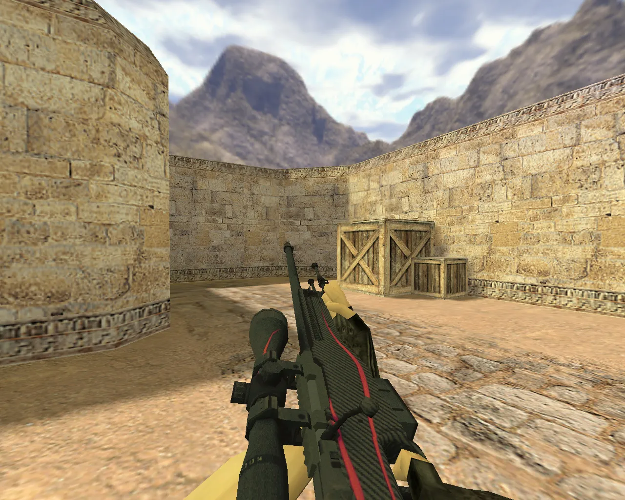Скачать Модель AWP Красная линия для CS 1.6 – качественные текстуры и анимация - Скриншот