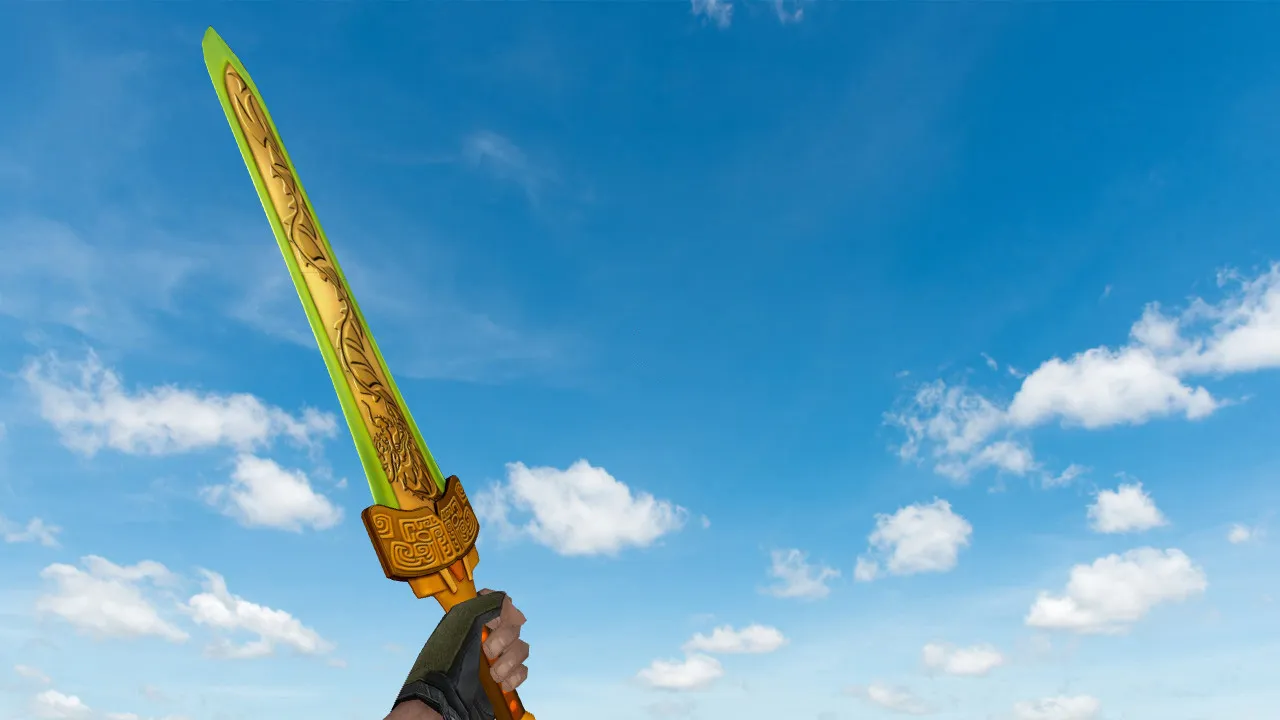Скачать Модель ножа «Xuan Yuan Sword» для CS 1.6: v_ и p_ модели, звуки, анимация осмотра - Скриншот