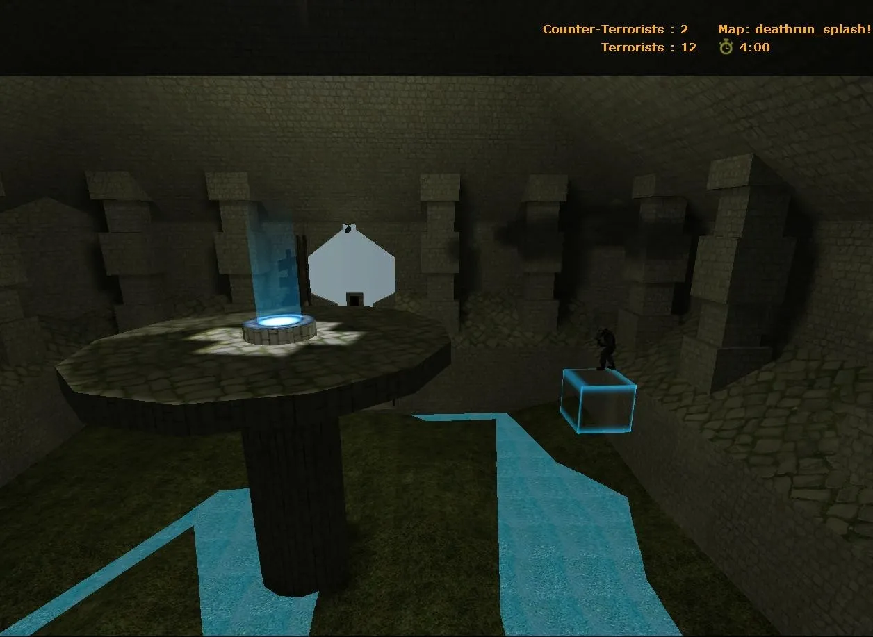 deathrun_splash! для CS 1.6: карта с ловушками, точками и .nav для ботов — скриншот 4