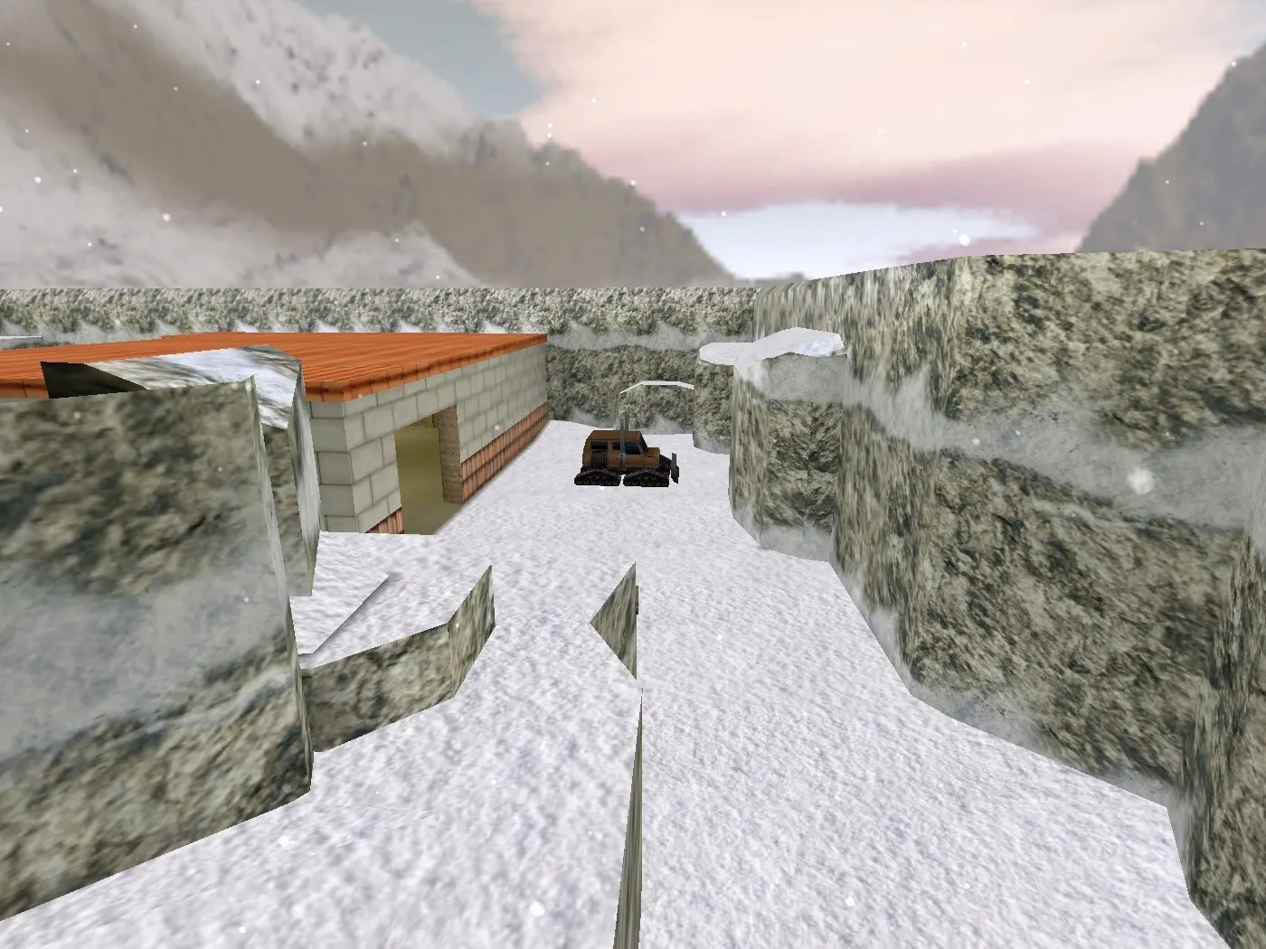 Скачать Карта de_winterbase для CS 1.6 - тактическая карта в зимнем антураже - Скриншот
