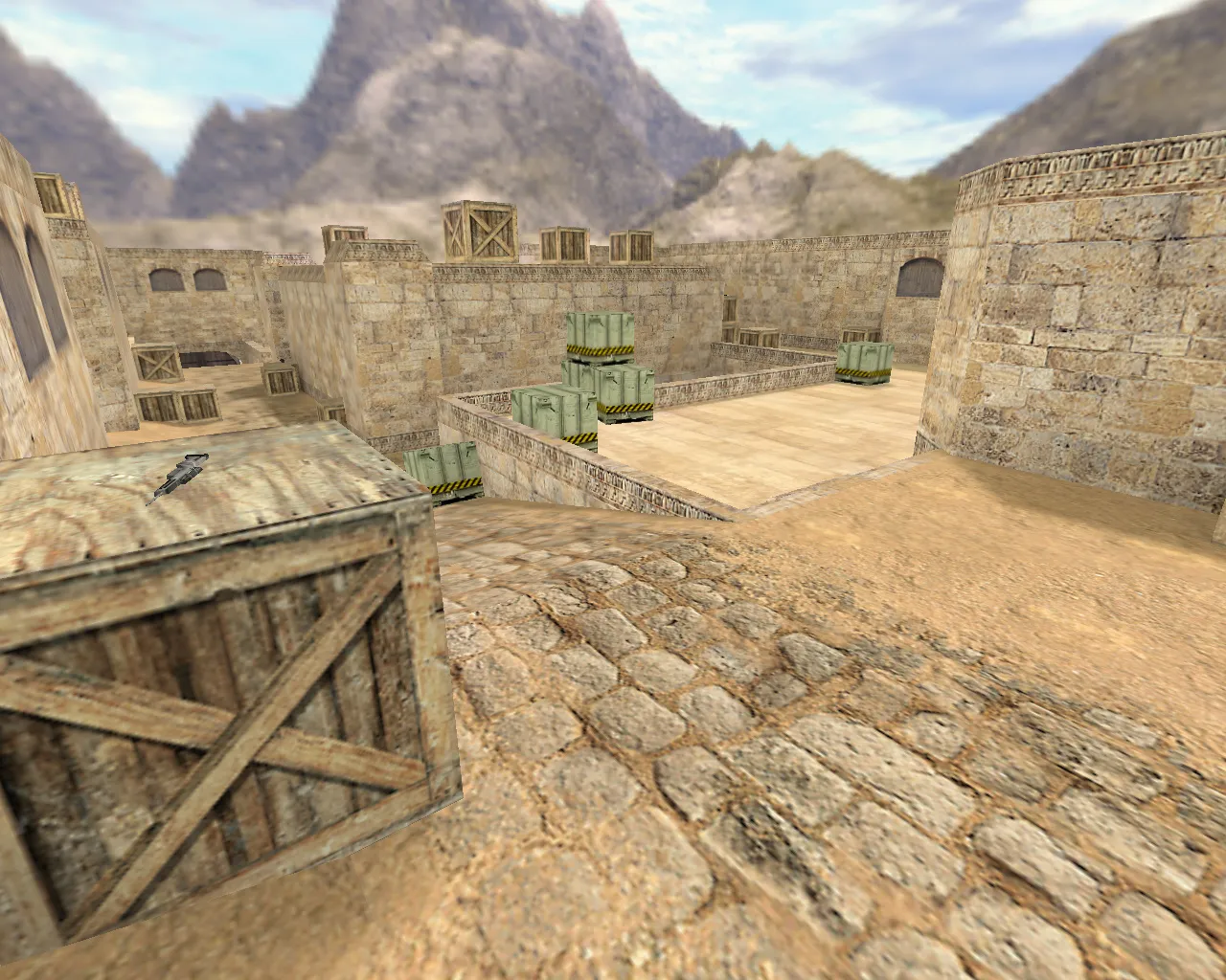 Скачать Карта fy_dust2 для CS 1.6: раунды 1v1/2v2, точки под дым/флэш, .nav для ботов и оптимизация - Скриншот
