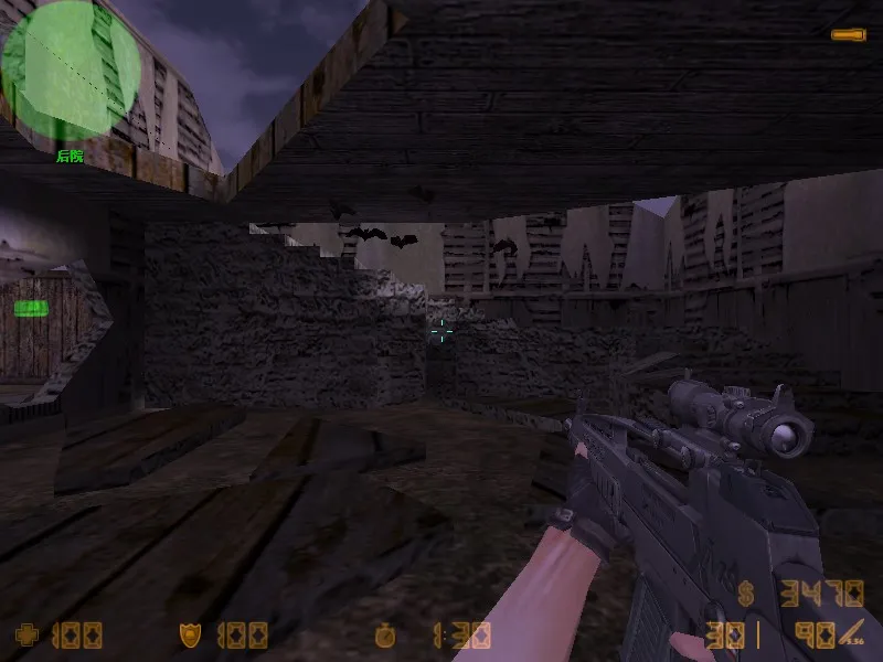 Скачать Карта de_sad_evening для CS 1.6 - Тактическое пространство для командных сражений - Скриншот
