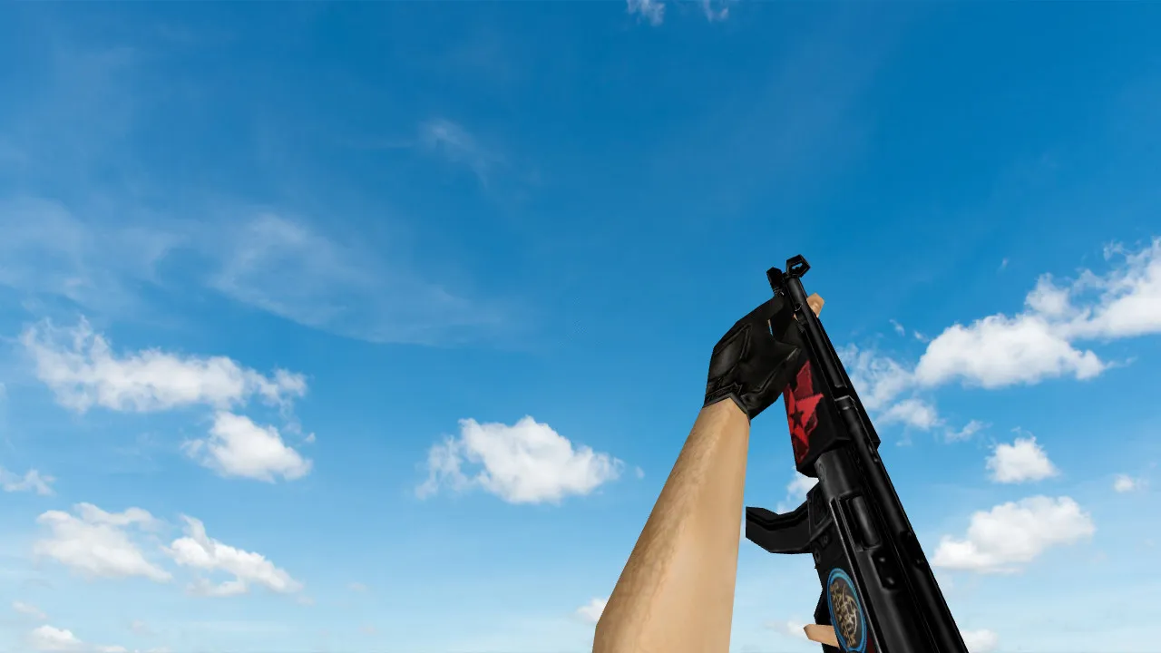 Скачать Модель «Default MP5 w/ stickers» для CS 1.6 - Качественные текстуры и анимация - Скриншот