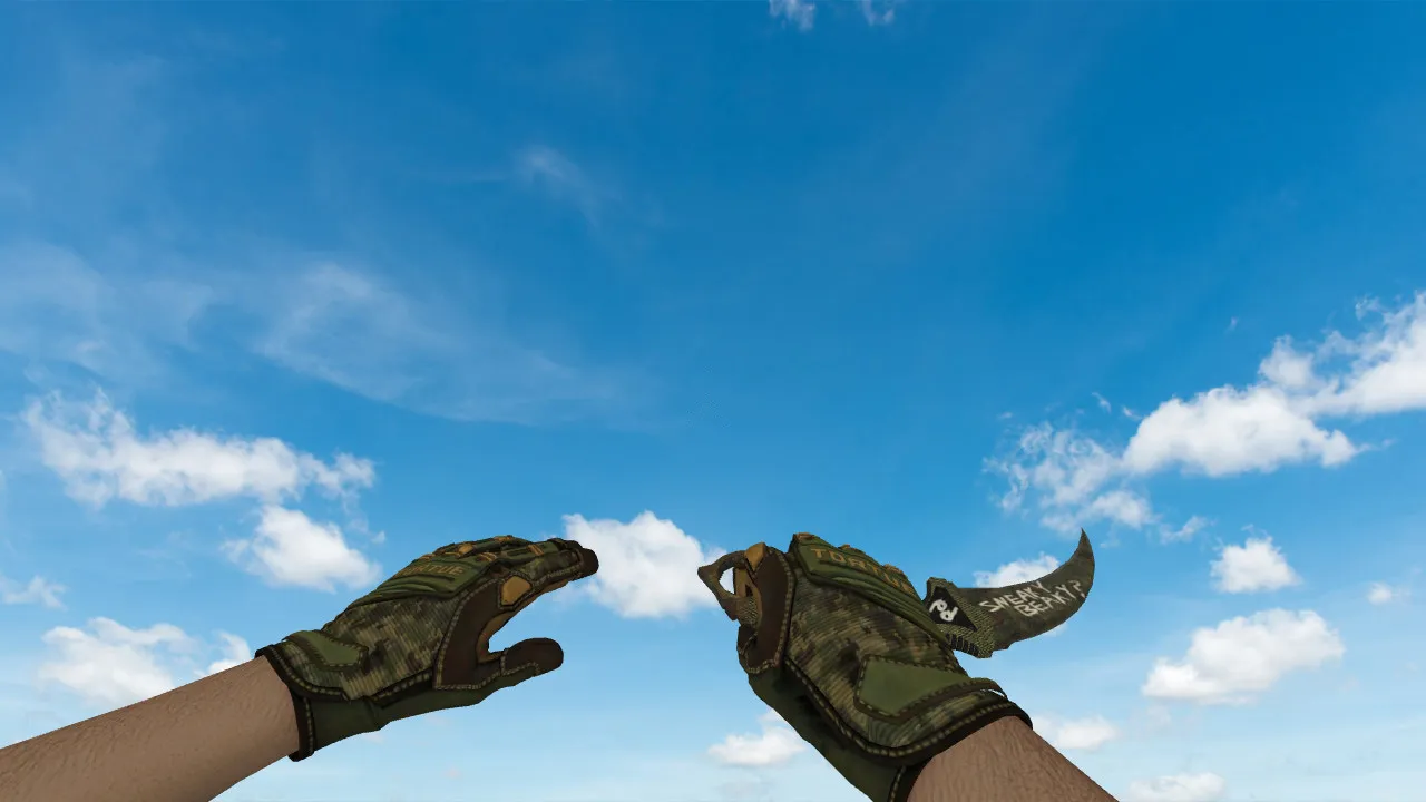 Скачать Керамбит «Взгляд в прошлое» v_knife p_knife w_knife для CS 1.6: анимация осмотра, звуки и текстуры - Скриншот