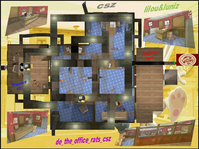 Скачать Карта de_the_office_rats_csz для CS 1.6 - детальный обзор - Скриншот