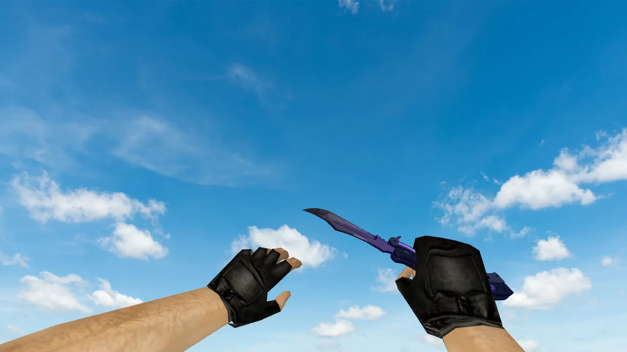 Скачать Модель Butterfly Knife Northern Lights v_knife для CS 1.6: анимация осмотра, звуки, текстуры и качество модели - Скриншот