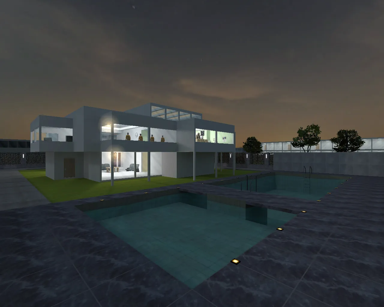 Скачать cs_bauhaus_c0 — карта CS 1.6 с балансом сторон, точками под пуш и защитой, .nav для ботов и оптимизацией - Скриншот
