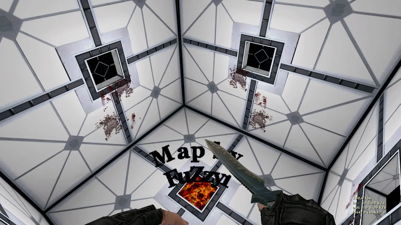 deathrun_hypercube для CS 1.6: карта с ловушками, реймпойнтами и .nav, баланс раундов — скриншот 1