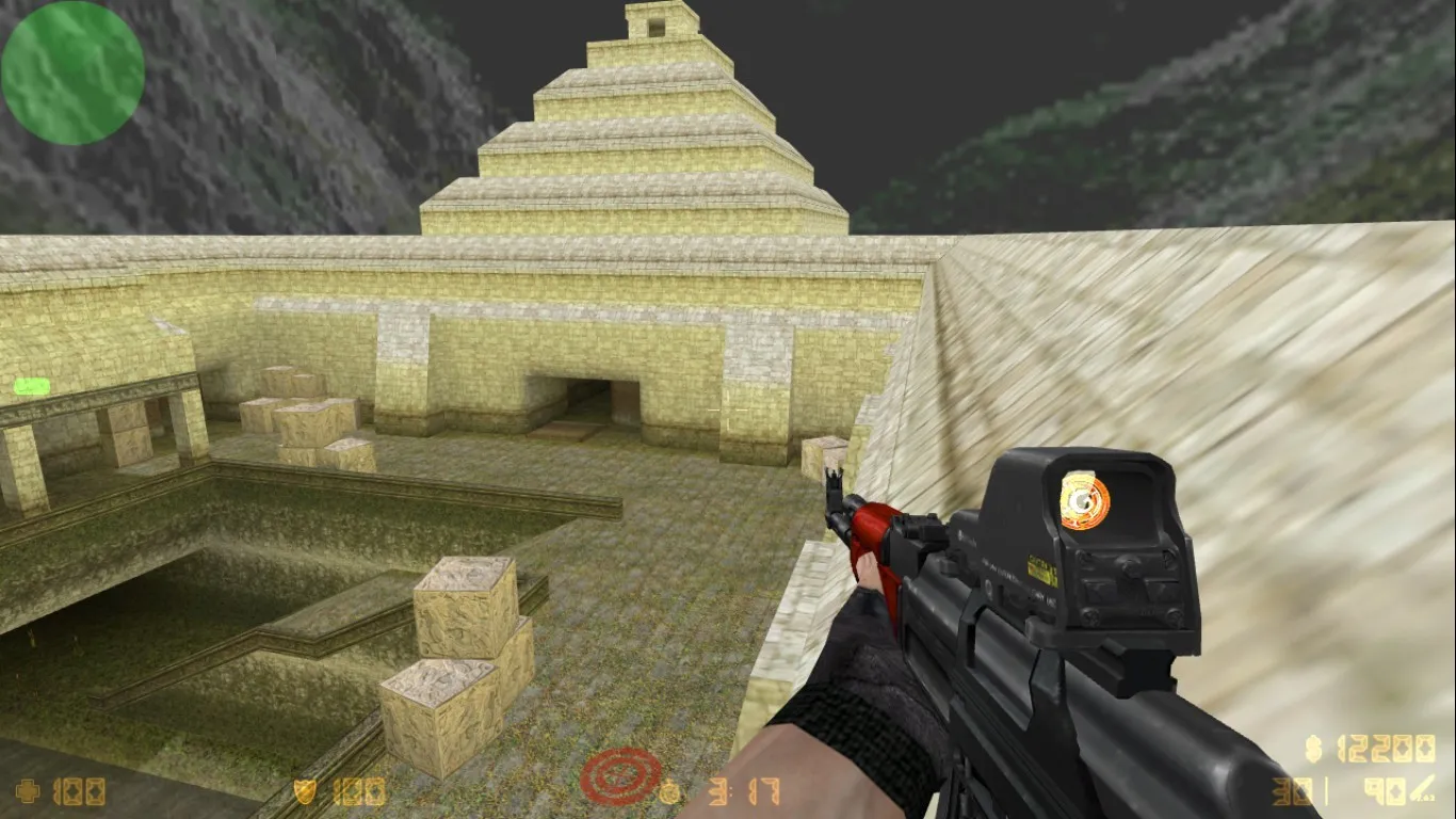 Скачать de_aztec2014 карта для CS 1.6: тактики, точки, nav для ботов, оптимизация wpoly/epoly - Скриншот