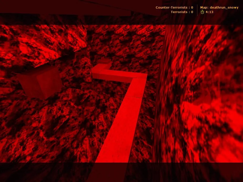 Скачать deathrun_snowy для CS 1.6: зимний deathrun, точки, маршруты, .nav и оптимизация wpoly/epoly - Скриншот