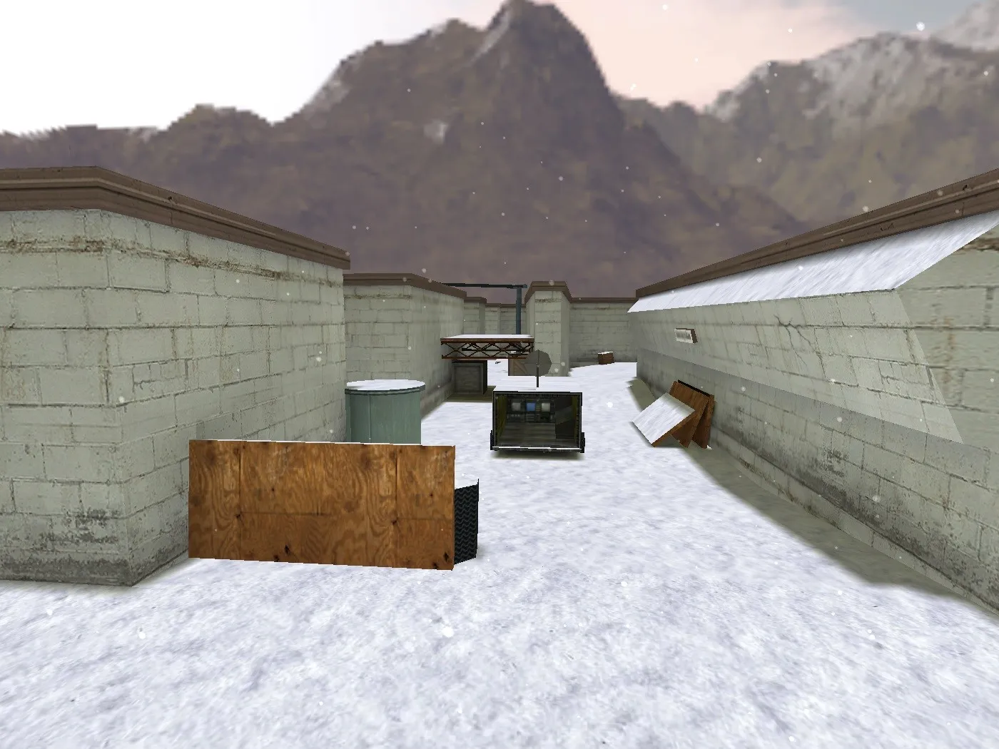 Скачать de_bourne_snow для CS 1.6: тактика, точки, навигация ботов и оптимизация wpoly/epoly - Скриншот