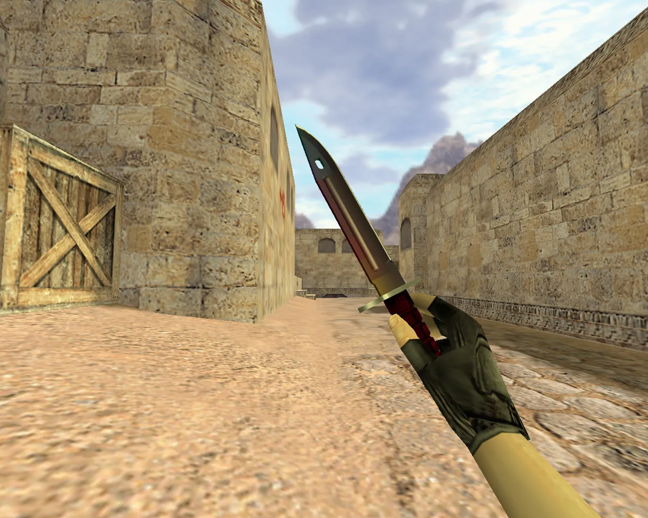 Скачать Модель «Штык-нож Радуга» v_knife p_knife w_knife для CS 1.6: звуки, анимация осмотра, качество текстур - Скриншот