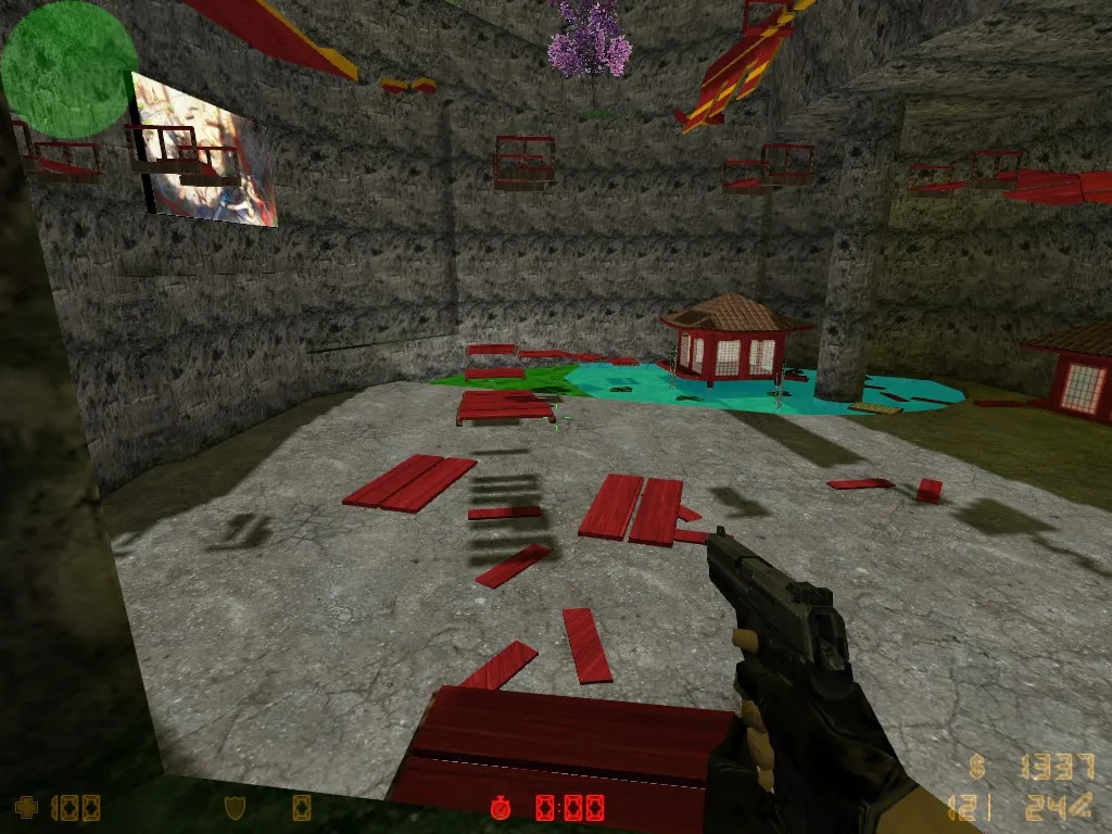 Скачать deathrun_knwa для CS 1.6: карта deathrun, раунды за терр и за спецов, раскидка точек и .nav для ботов - Скриншот