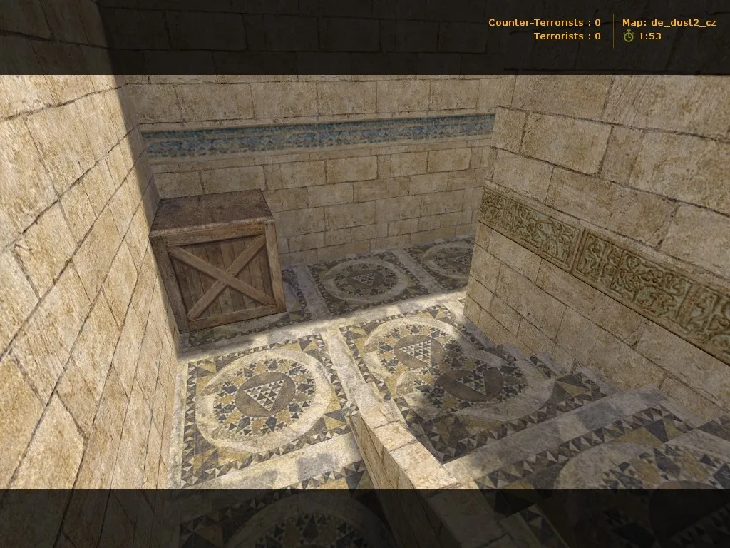Скачать de_dust2_cz карта для CS 1.6: точки, раскидка, баланс сторон и настройки ботов - Скриншот