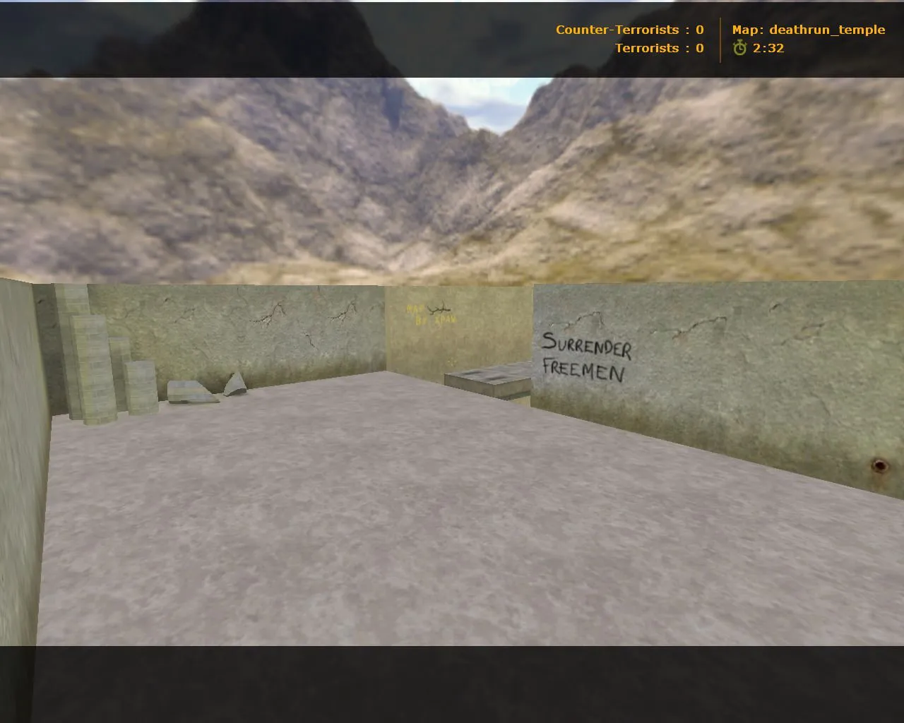 Скачать deathrun_temple для CS 1.6: тактики, точки, баланс сторон, .nav и оптимизация карты - Скриншот