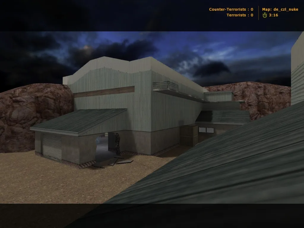 Скачать Карта de_czl_nuke для CS 1.6: точки, маршруты за CT/T, .nav для ботов, оптимизация wpoly/epoly - Скриншот