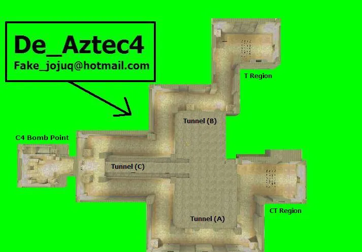 Скачать de_aztec4 для CS 1.6: тактики за Т и КТ, точки контроля, оптимизация и .nav для ботов - Скриншот