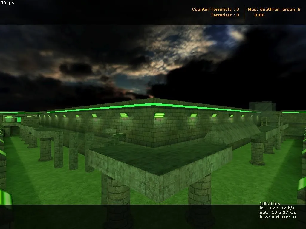 Скачать deathrun_green_h для CS 1.6: тактики, точки, .nav и оптимизация карты - Скриншот
