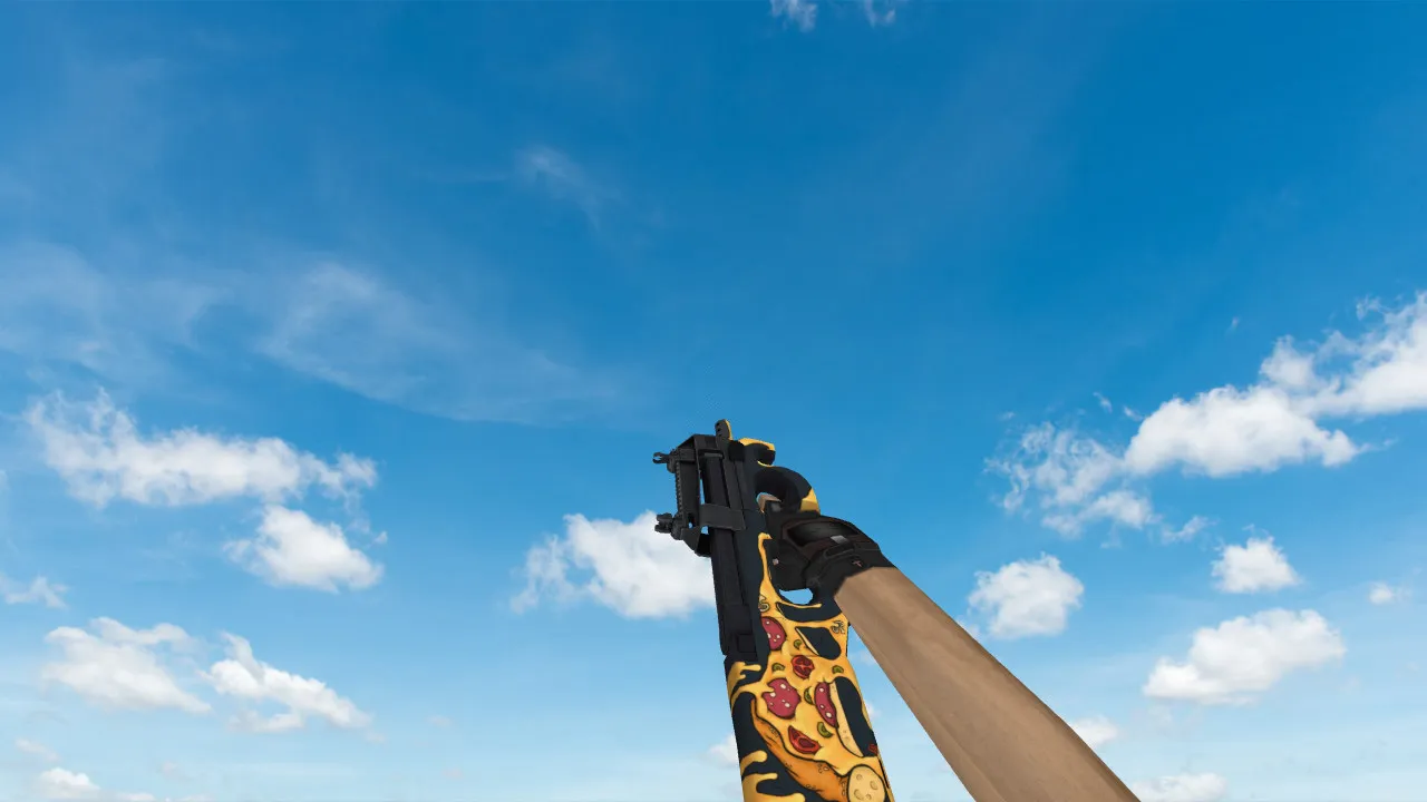 Скачать Модель P90 Pizza для CS 1.6 - уникальный скин для погружения в игру - Скриншот