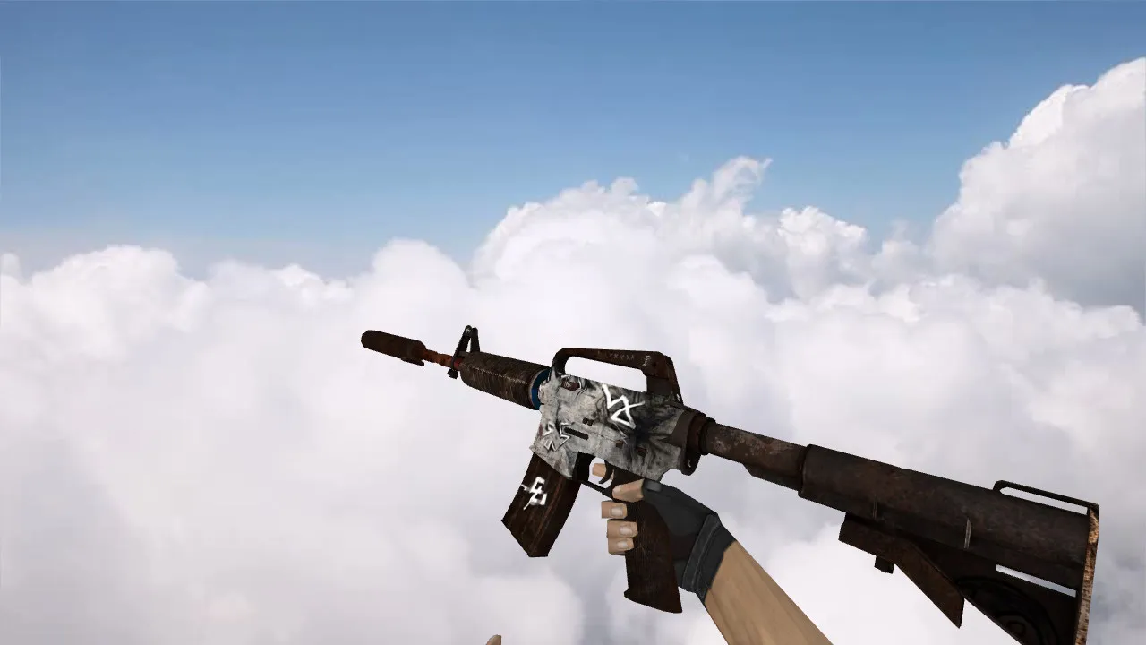 Скачать М4А1 Silent Spray — v_m4a1, p_m4a1, w_m4a1 модель для CS 1.6 с анимацией осмотра и звуками - Скриншот