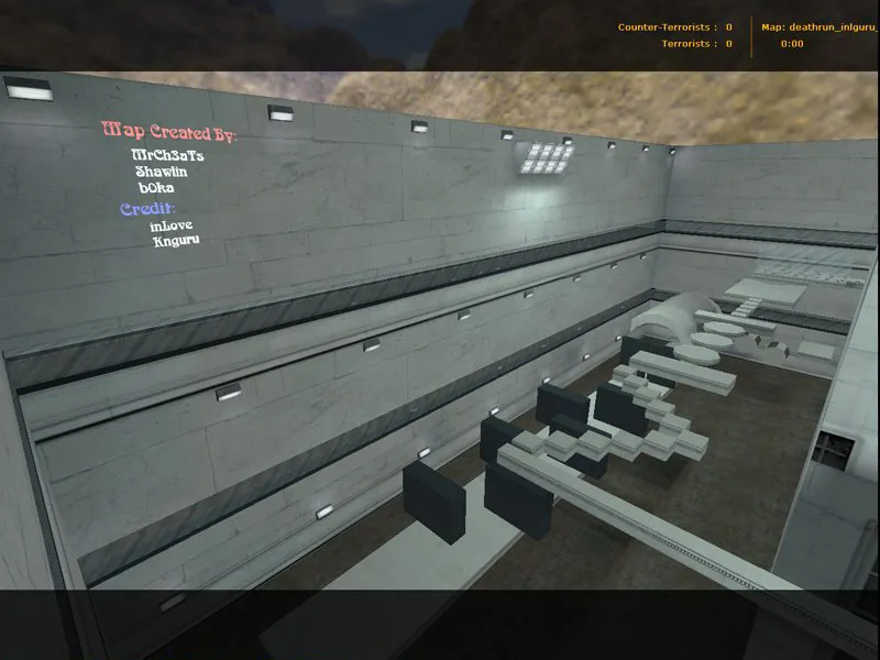 Скачать deathrun_inlguru_click21 для CS 1.6: карта deathrun, точки, раунды и настройка под сервер - Скриншот