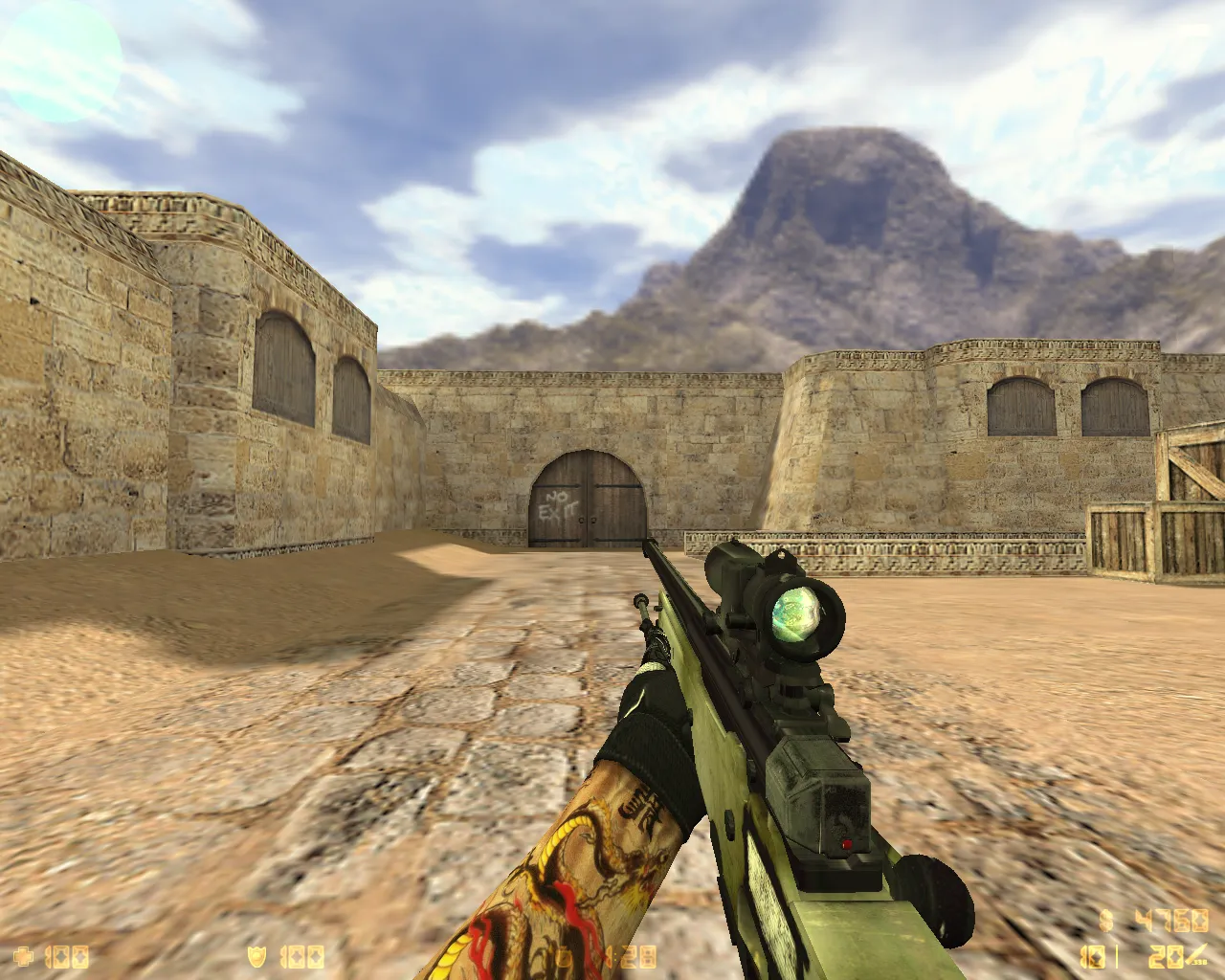 Скачать CS 1.6 Ultra HD от TheAmonDit: v_ и p_ модели, тату руки, темное меню и оптимизированный конфиг - Скриншот