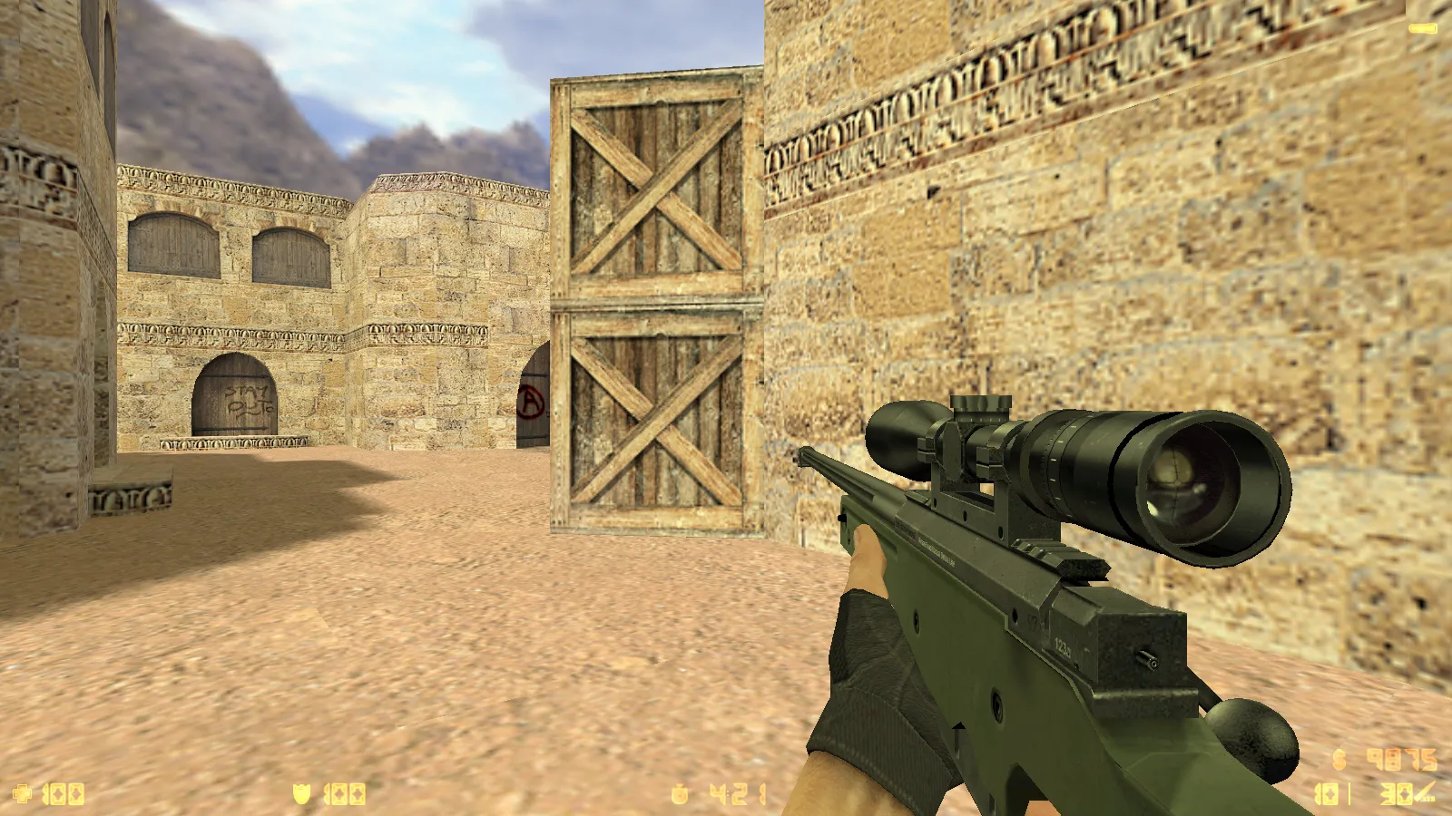 CS 1.6 Ancient: сборка с 29 скинами оружия, красно-синими моделями, темным меню и оптимизированным конфигом — скриншот 6