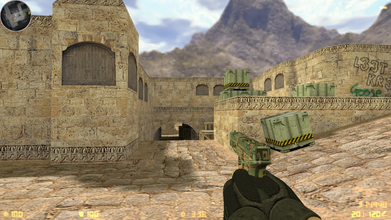 CS 1.6 Ancient: сборка с 29 скинами оружия, красно-синими моделями, темным меню и оптимизированным конфигом — скриншот 9