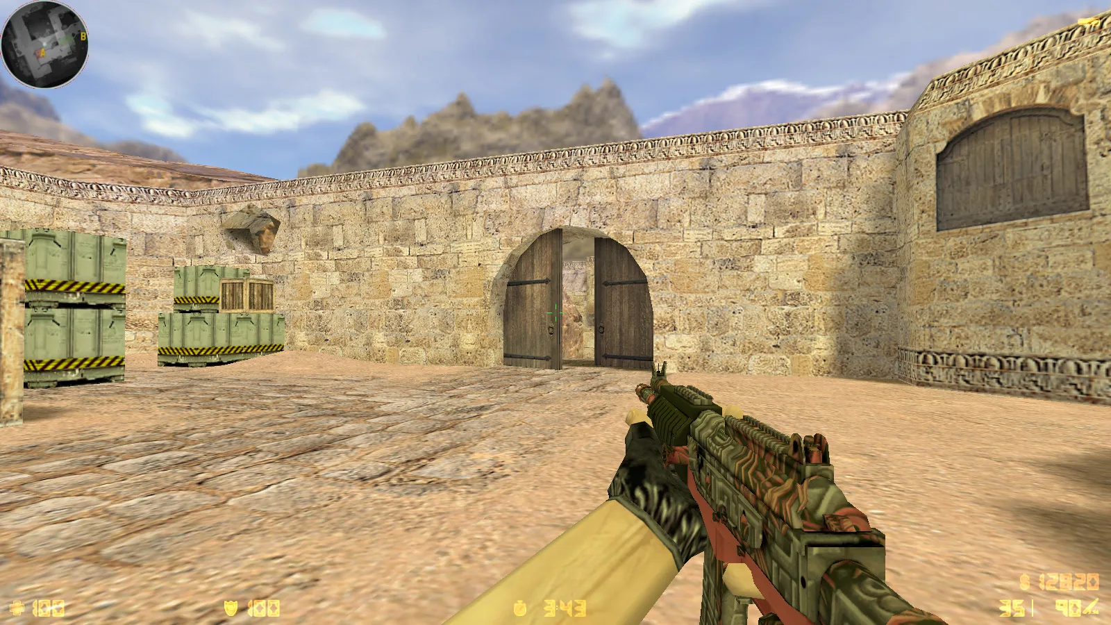 CS 1.6 Ancient: сборка с 29 скинами оружия, красно-синими моделями, темным меню и оптимизированным конфигом — скриншот 11