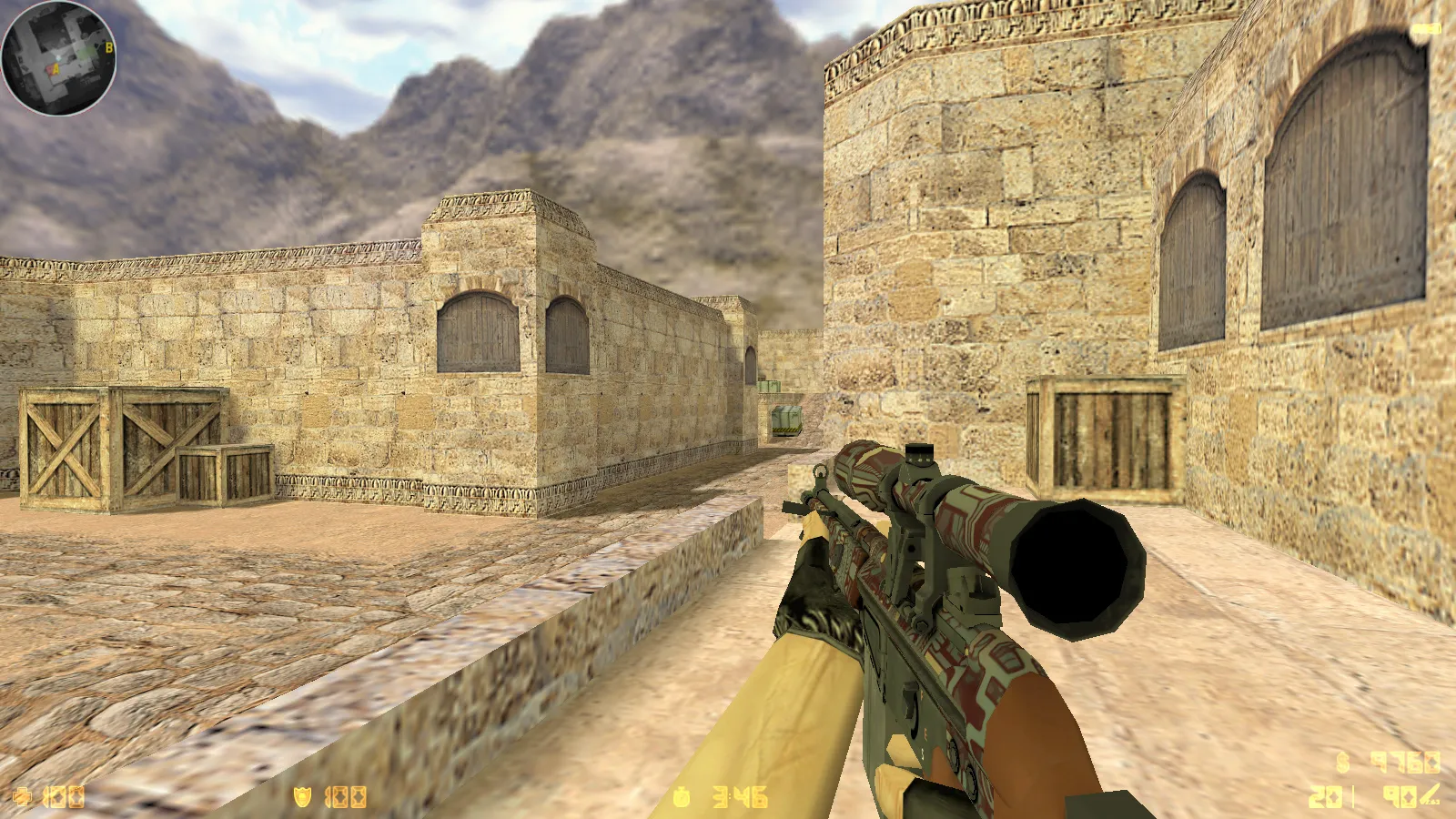 CS 1.6 Ancient: сборка с 29 скинами оружия, красно-синими моделями, темным меню и оптимизированным конфигом — скриншот 16
