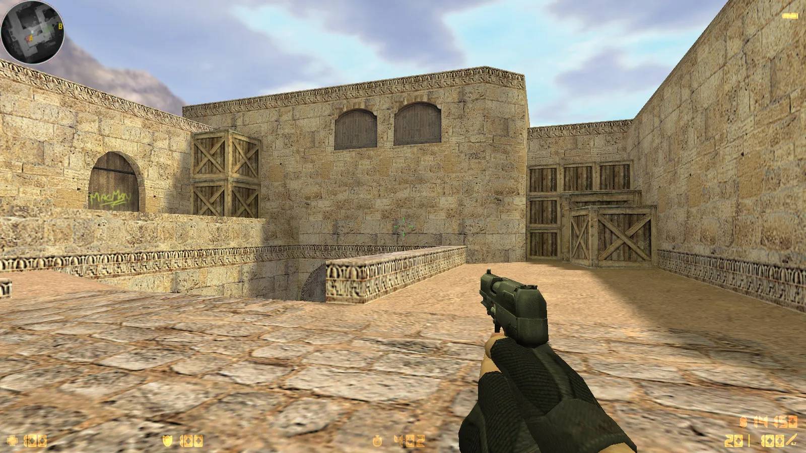 CS 1.6 Ancient: сборка с 29 скинами оружия, красно-синими моделями, темным меню и оптимизированным конфигом — скриншот 19