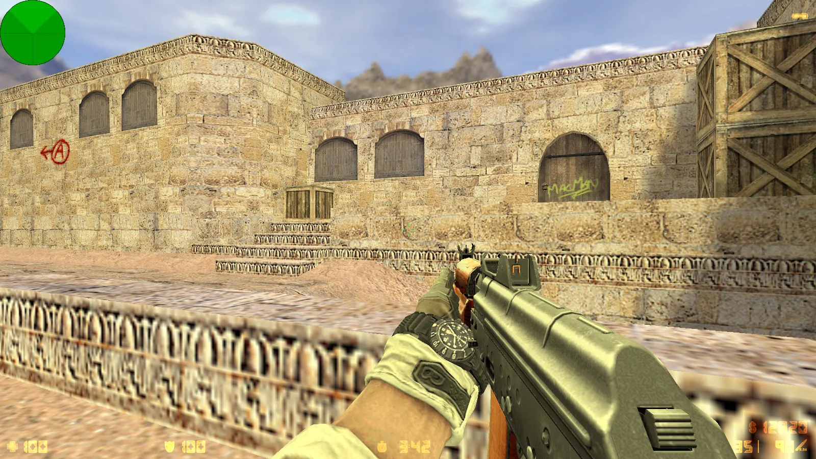 CS 1.6 Army Guns: скины оружия v_/p_/w_, звуки, тёмное меню и оптимизированный config.cfg — скриншот 11
