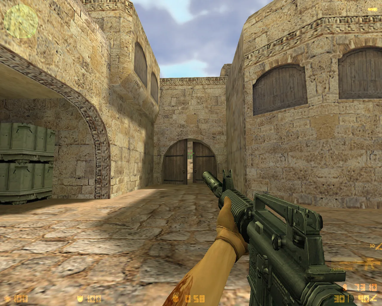 CS 1.6 CrossFire — сборка с модами Crossfire: модели оружия v_/p_/w_, темное меню, музыка, радар, значок — скриншот 6