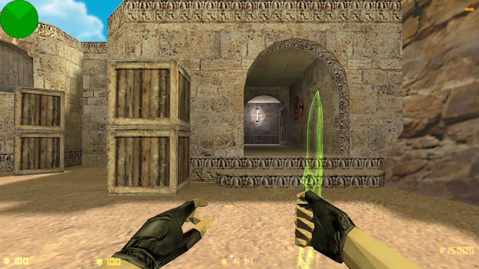Скачать CS 1.6 Dangerous — скины и графика: прозрачные нож и гранаты, черно-красное меню и DANGEROUS фон главного меню - Скриншот