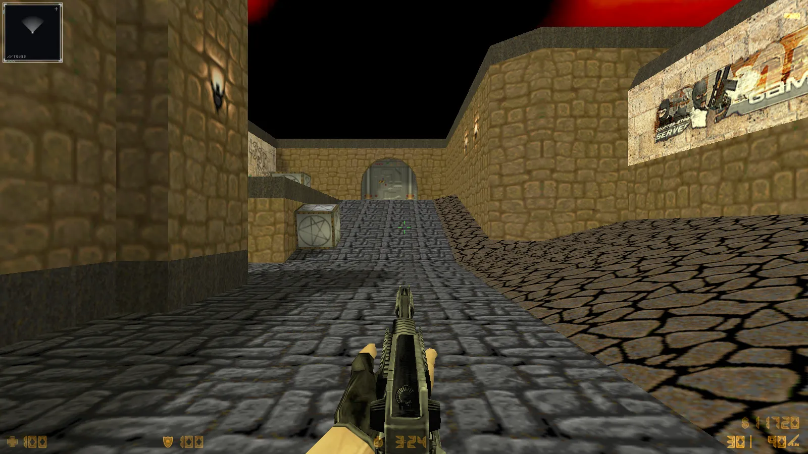 Скачать CS 1.6 Doom — тематическая сборка с 11 новшествами: оружие по центру, думгаи за Т и CT, темное меню и оптимизированный конфиг - Скриншот