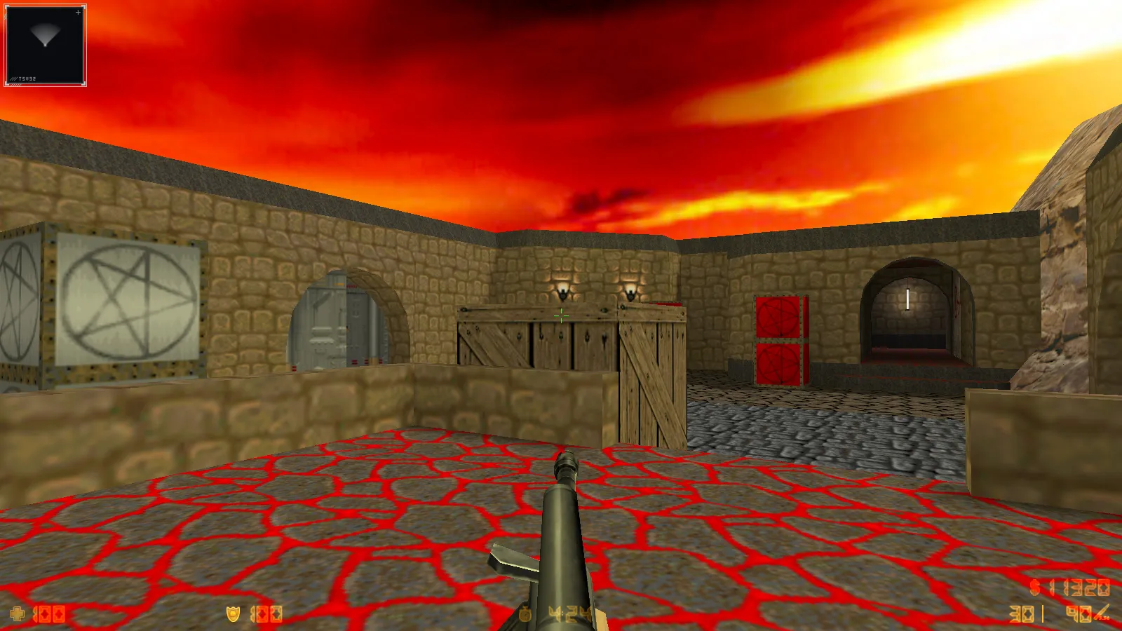 CS 1.6 Doom — тематическая сборка с 11 новшествами: оружие по центру, думгаи за Т и CT, темное меню и оптимизированный конфиг — скриншот 12