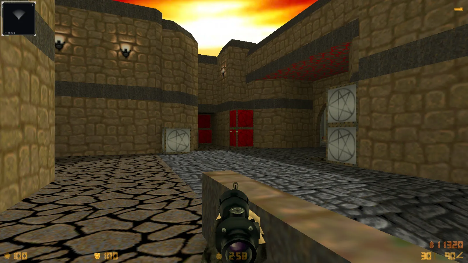 CS 1.6 Doom — тематическая сборка с 11 новшествами: оружие по центру, думгаи за Т и CT, темное меню и оптимизированный конфиг — скриншот 13