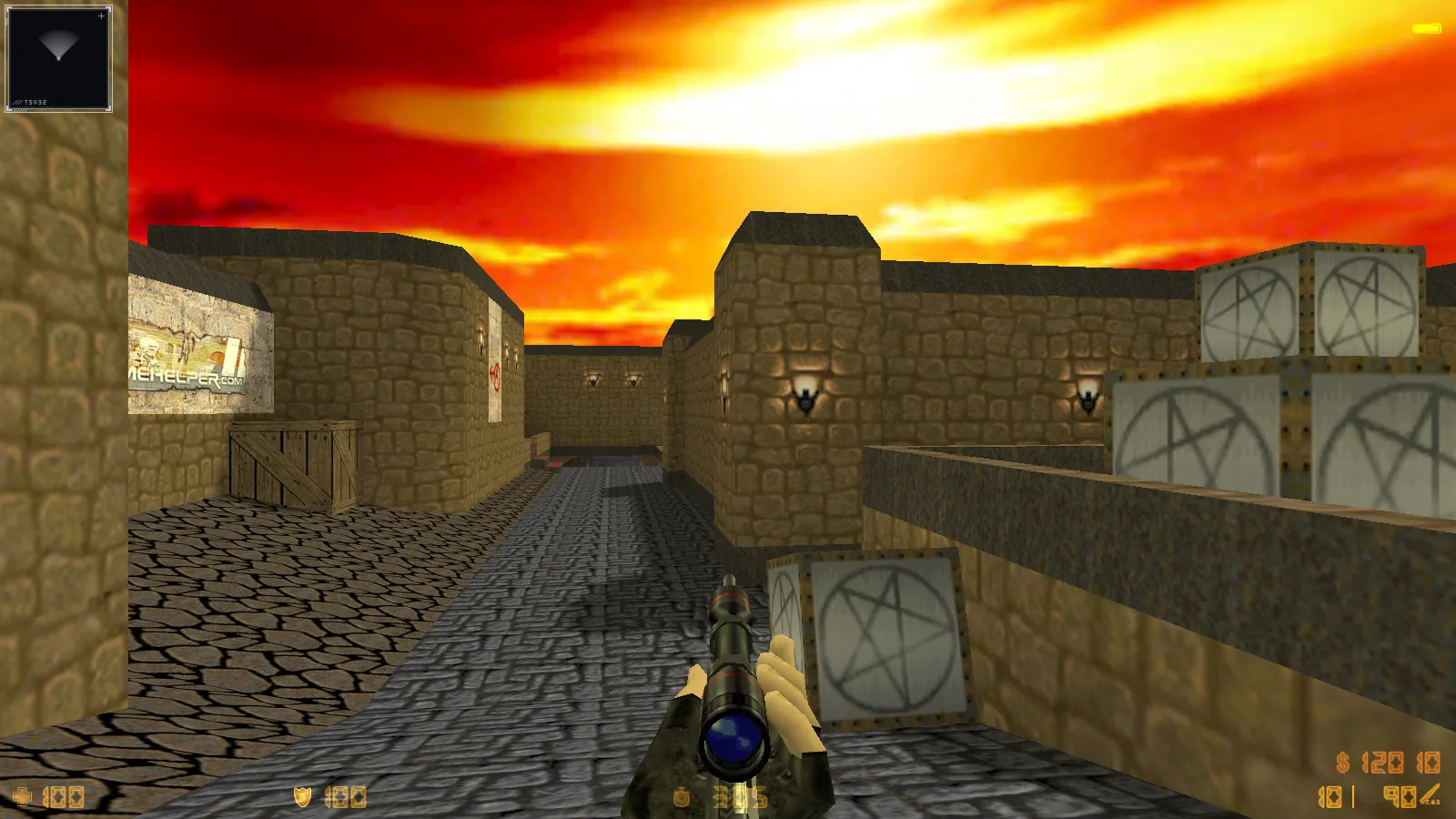 CS 1.6 Doom — тематическая сборка с 11 новшествами: оружие по центру, думгаи за Т и CT, темное меню и оптимизированный конфиг — скриншот 14