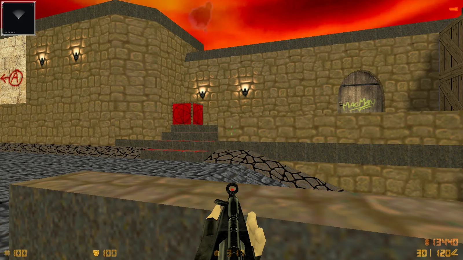 CS 1.6 Doom — тематическая сборка с 11 новшествами: оружие по центру, думгаи за Т и CT, темное меню и оптимизированный конфиг — скриншот 25