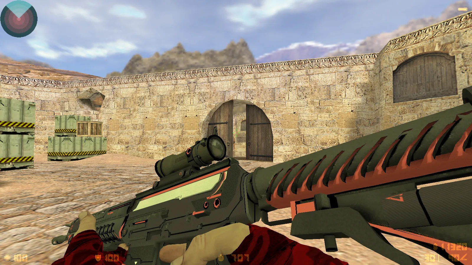 CS 1.6 DreamHack: скины оружия v_ p_ w_, красно-синие модели, темное меню и оптимизированный конфиг — скриншот 13