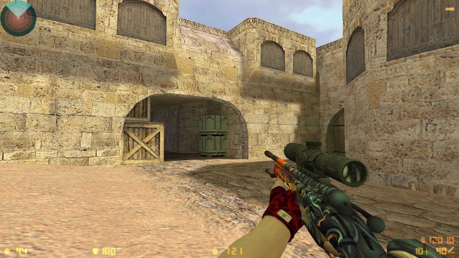 CS 1.6 DreamHack: скины оружия v_ p_ w_, красно-синие модели, темное меню и оптимизированный конфиг — скриншот 14