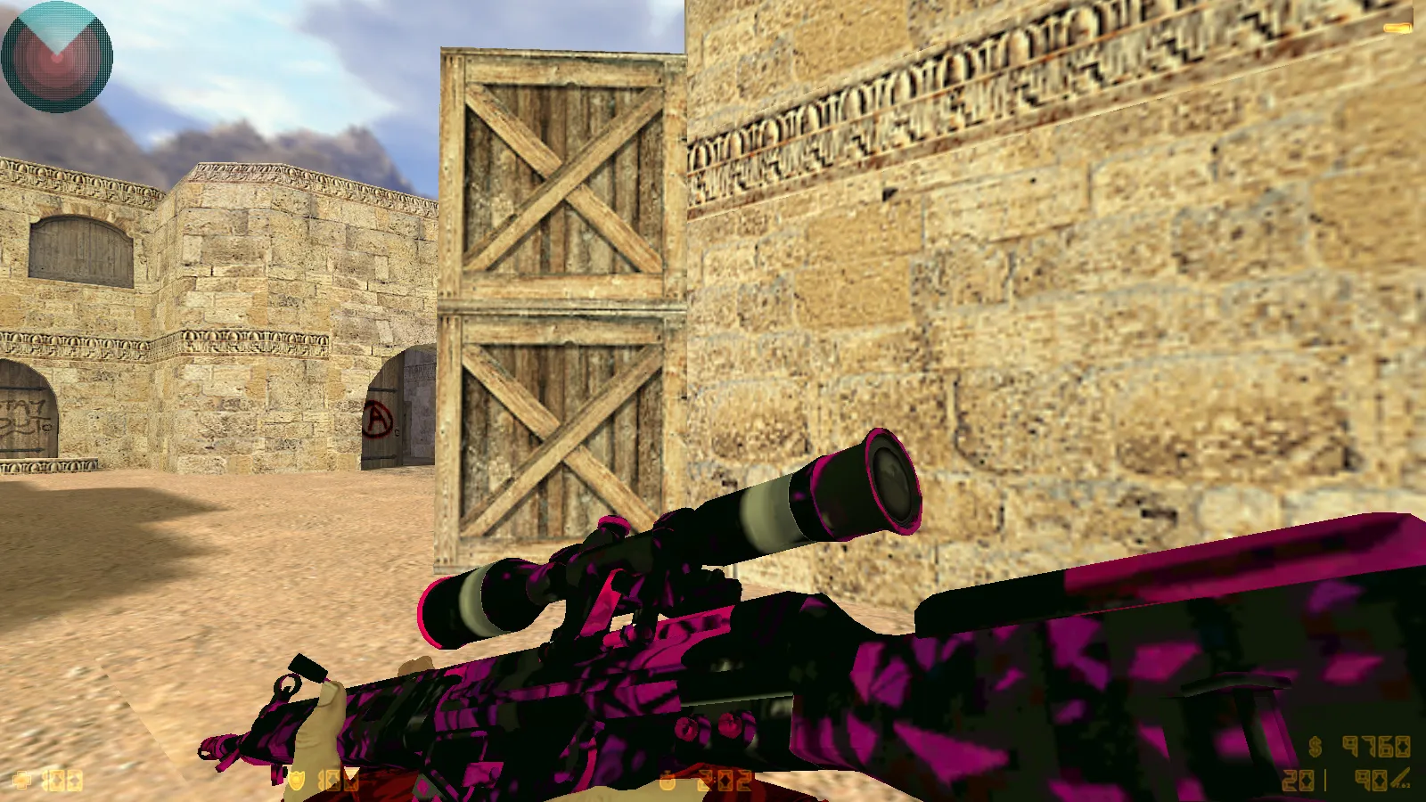 CS 1.6 DreamHack: скины оружия v_ p_ w_, красно-синие модели, темное меню и оптимизированный конфиг — скриншот 16